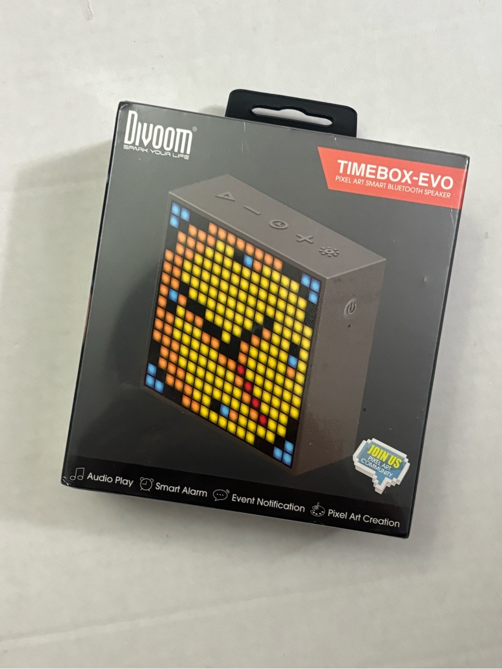 New! Divoom Timebox-Evo Pixel Art Smart Bluetooth Speaker